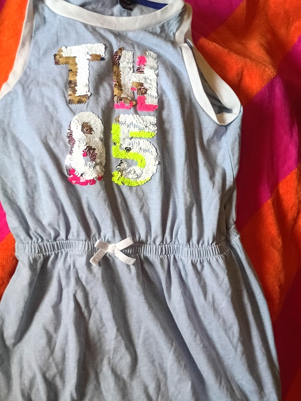 Tommy Hilfiger Light Blue Sleeveless Shirt with White Trim